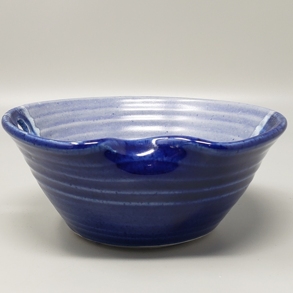 Elegant Blue Ceramic Yarn Bowl